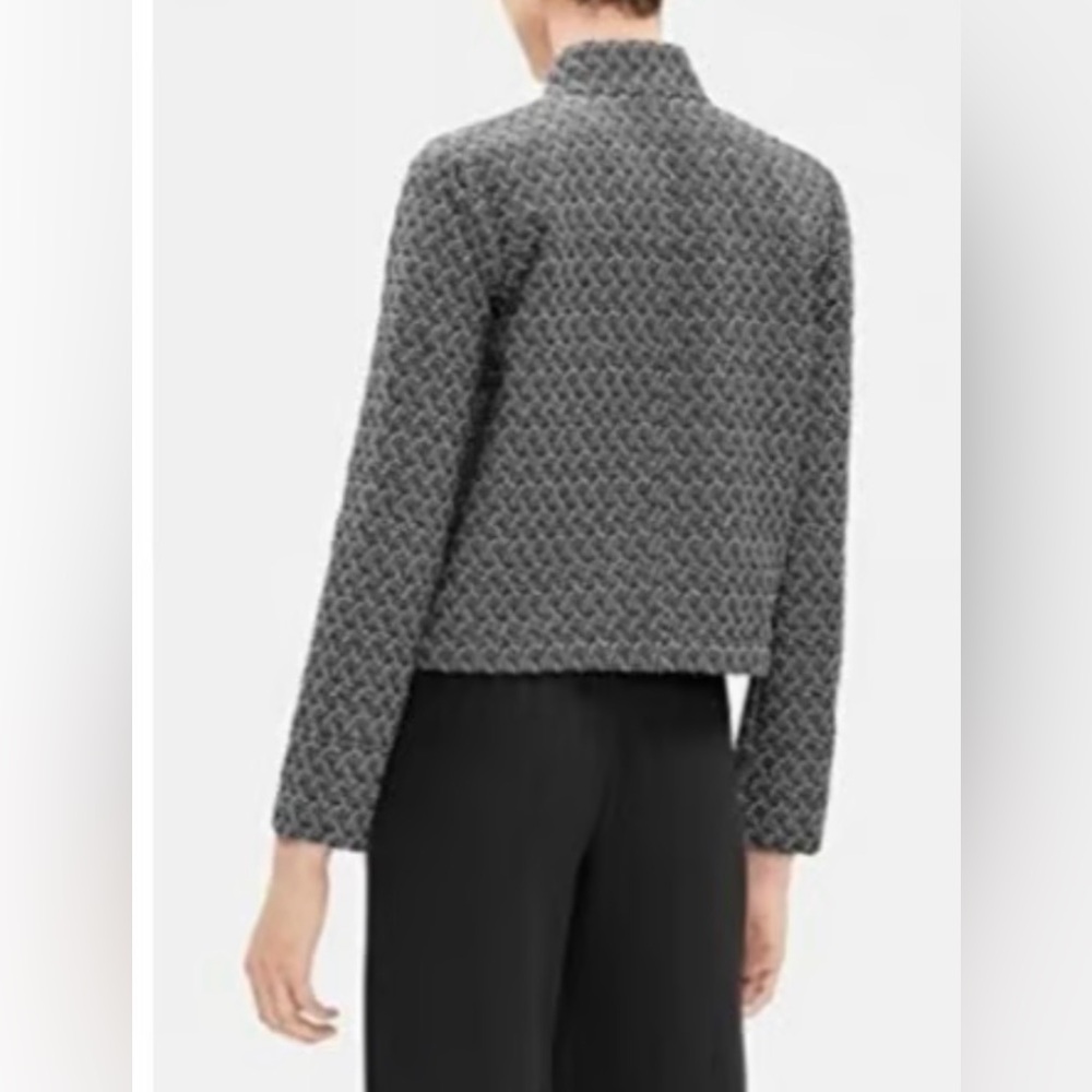 Eileen Fisher Rosette Jacquard Jacket Lightweight Size M - Picture 2 of 13